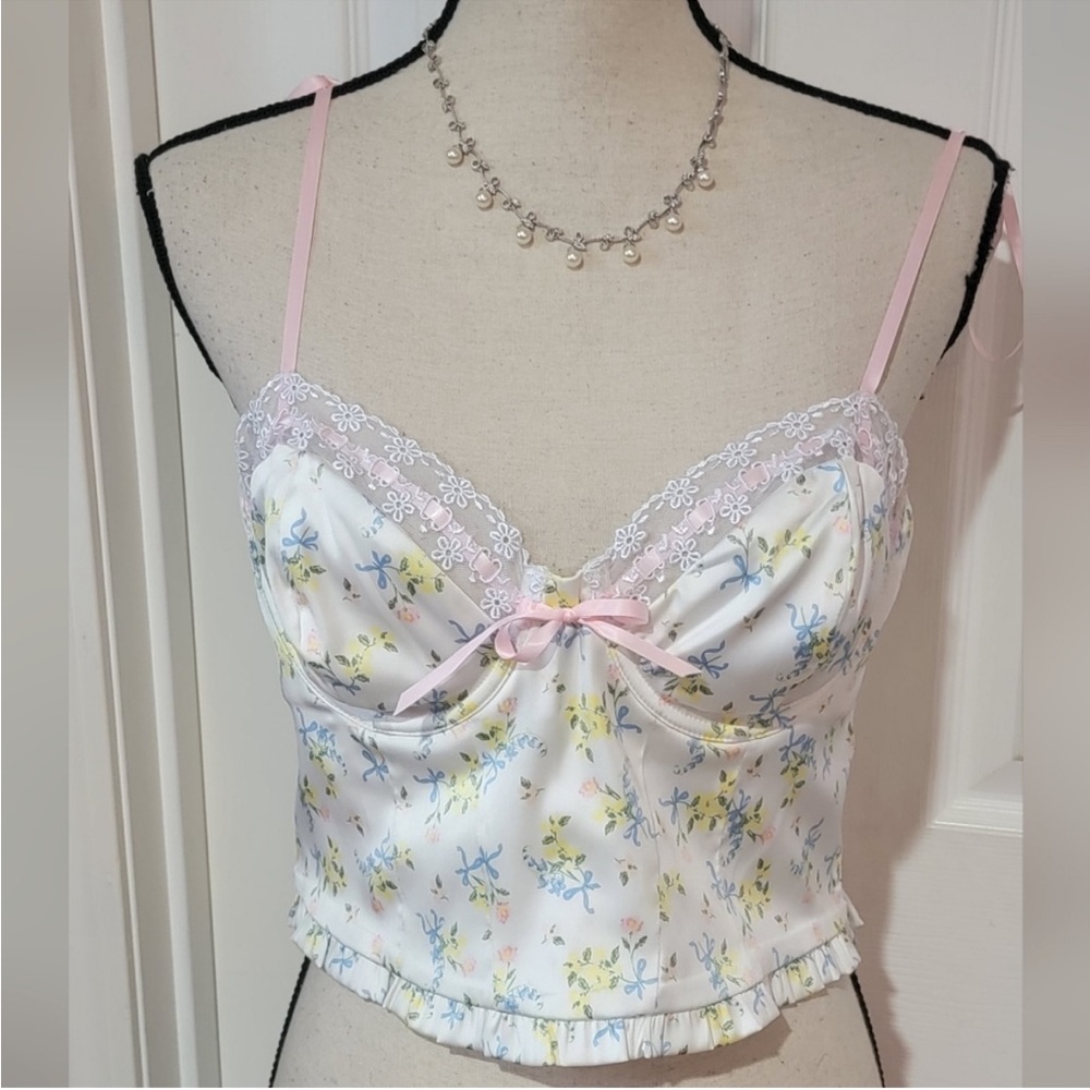 ❤️For Love & Lemons L Bustier floral top